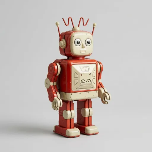 Input photo of a red toy robot