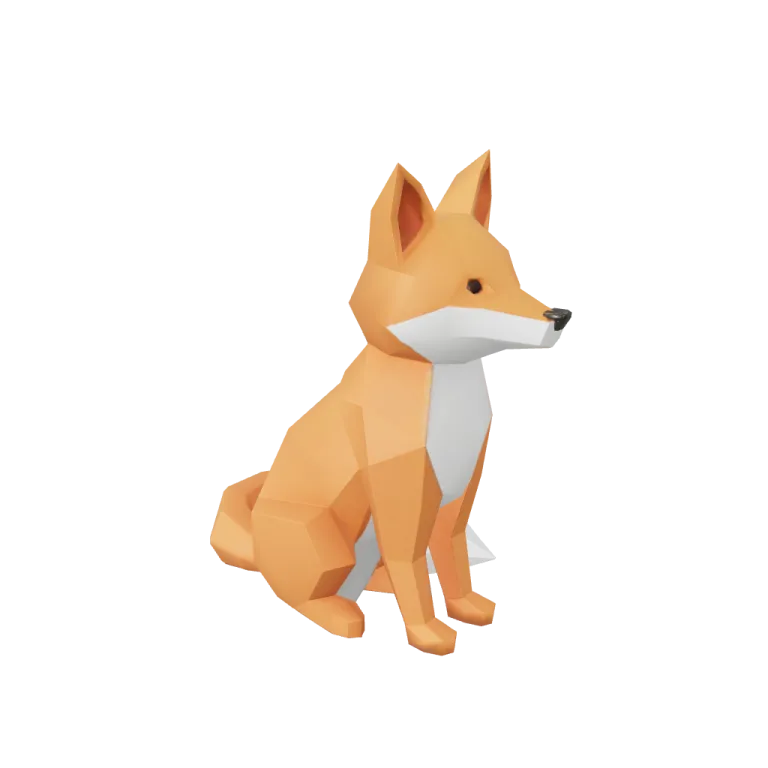 Low-poly fox