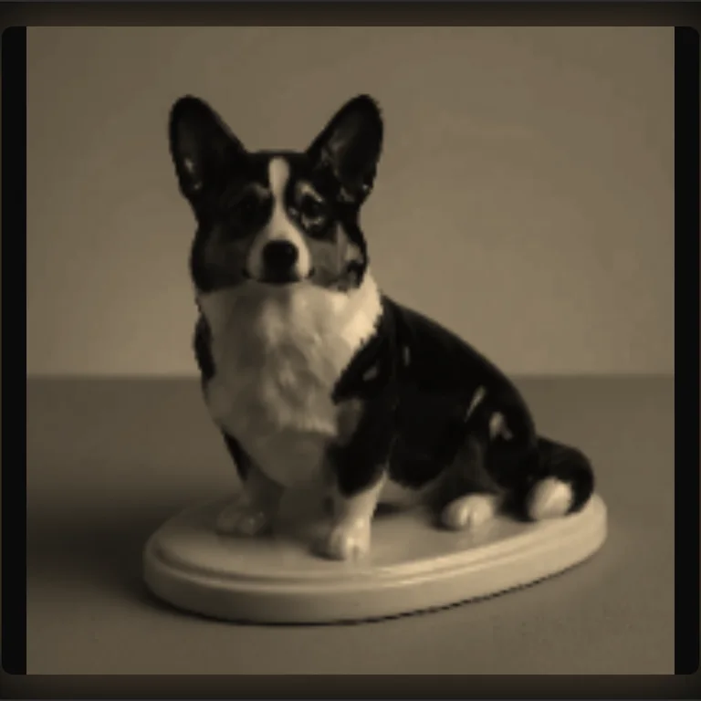 Corgi lithophane